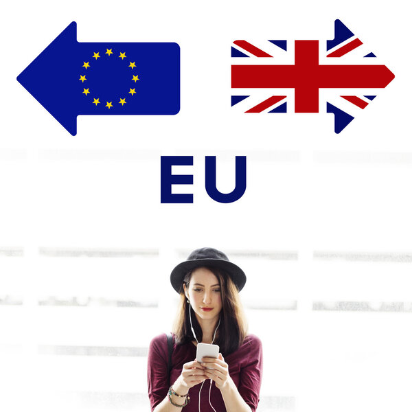 Woman in hat browsing Smart phone