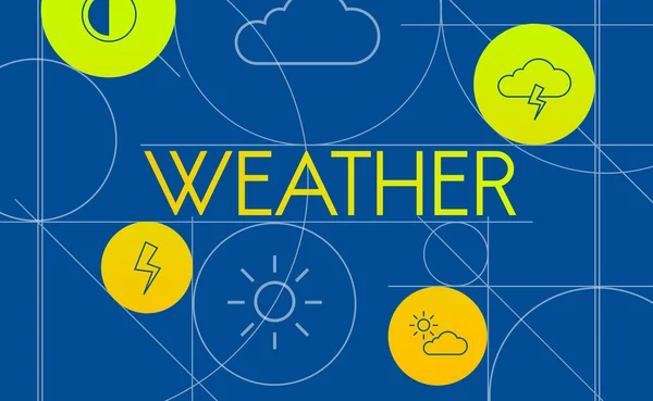 Креативний банер з текстом Погода — стокове фото