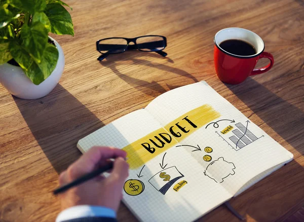 Man working with Finance Accounting Concept — Stock Photo, Image