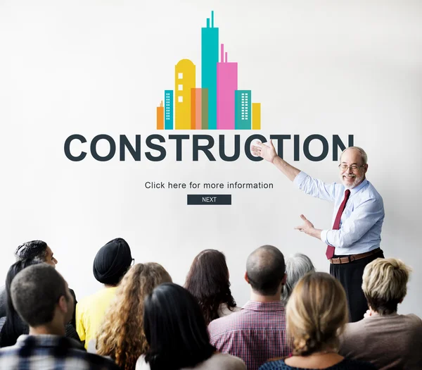 People at seminar with Construction — Stock Photo, Image