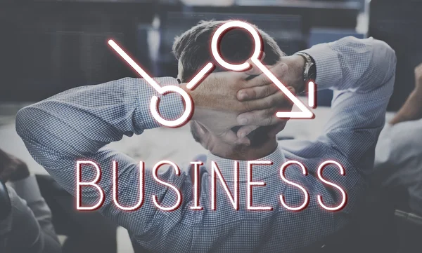 リラックスするビジネスマンやビジネス — ストック写真