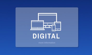 metin dijital ile yaratıcı banner