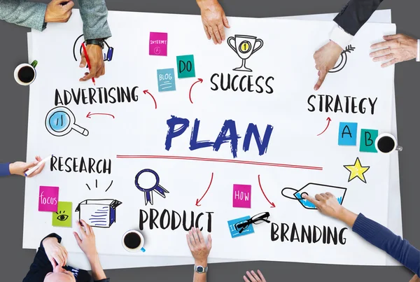 Group of business people working at table — Stock Photo, Image