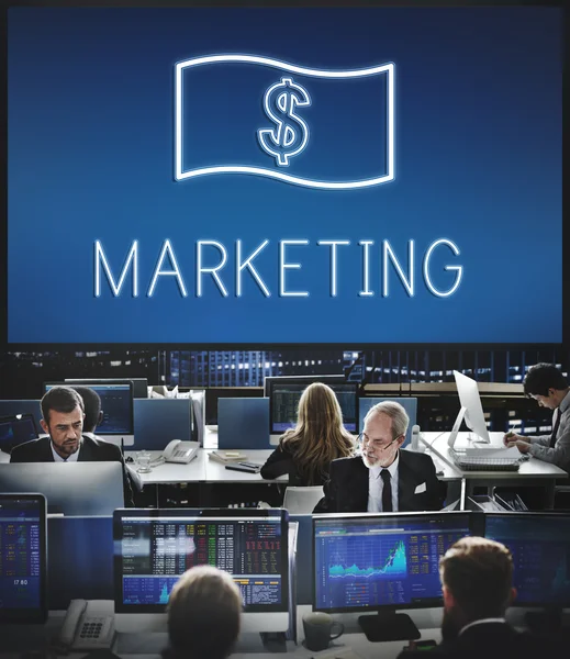 Empresarios y Marketing — Foto de Stock