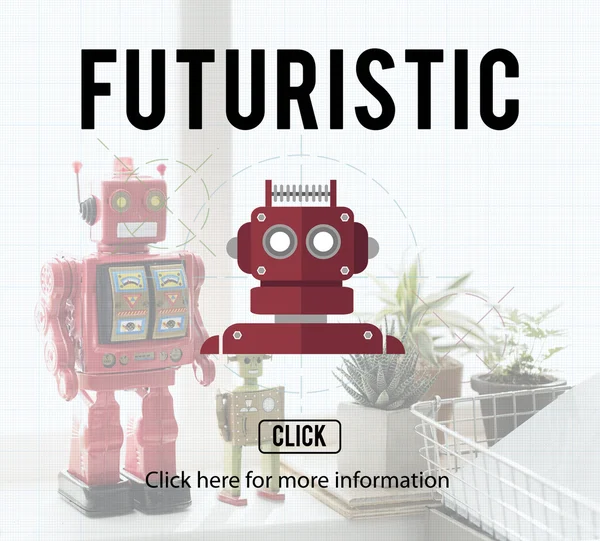 Robôs ciborgues futuristas — Fotografia de Stock