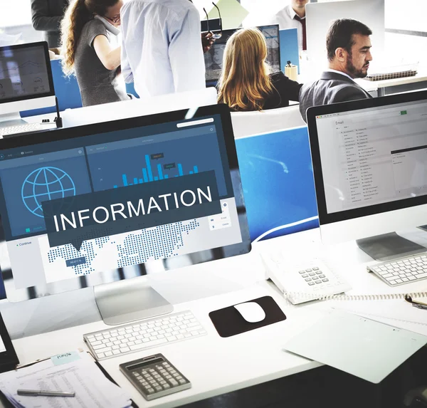 Computer monitors with Information — Stock Photo, Image