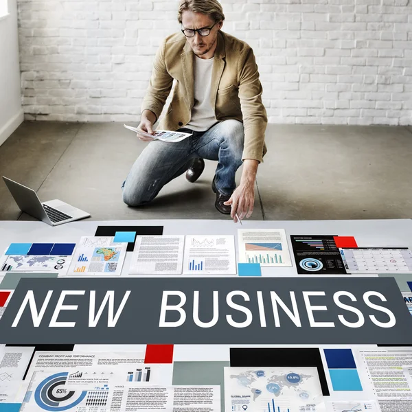 Businessman working with New Business — Stock Photo, Image