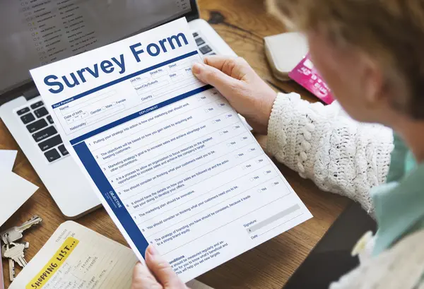 Piece of paper with Survey Form — Stock Photo, Image