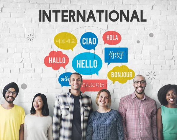 Diversiteit mensen met internationale — Stockfoto