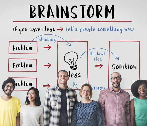 Diversiteit brainstorm gehandicapten — Stockfoto