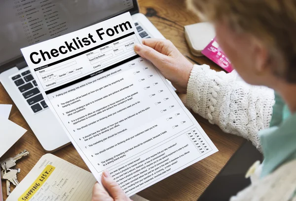 Piece of paper with Check List Form — Stock Photo, Image