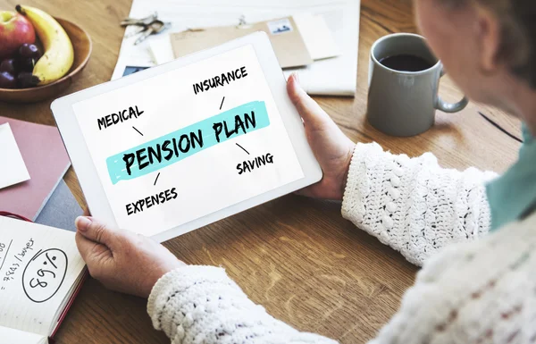 Woman holding digital tablet — Stock Photo, Image