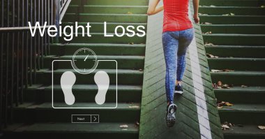 Sportif kadın üst katta çalışan