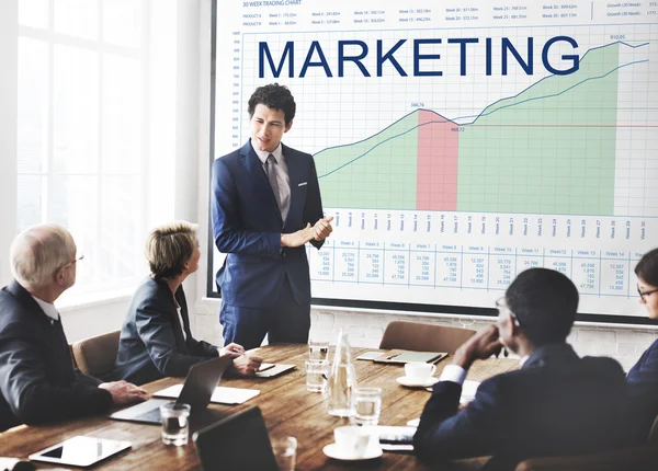 Business people and marketing Conceito — Fotografia de Stock