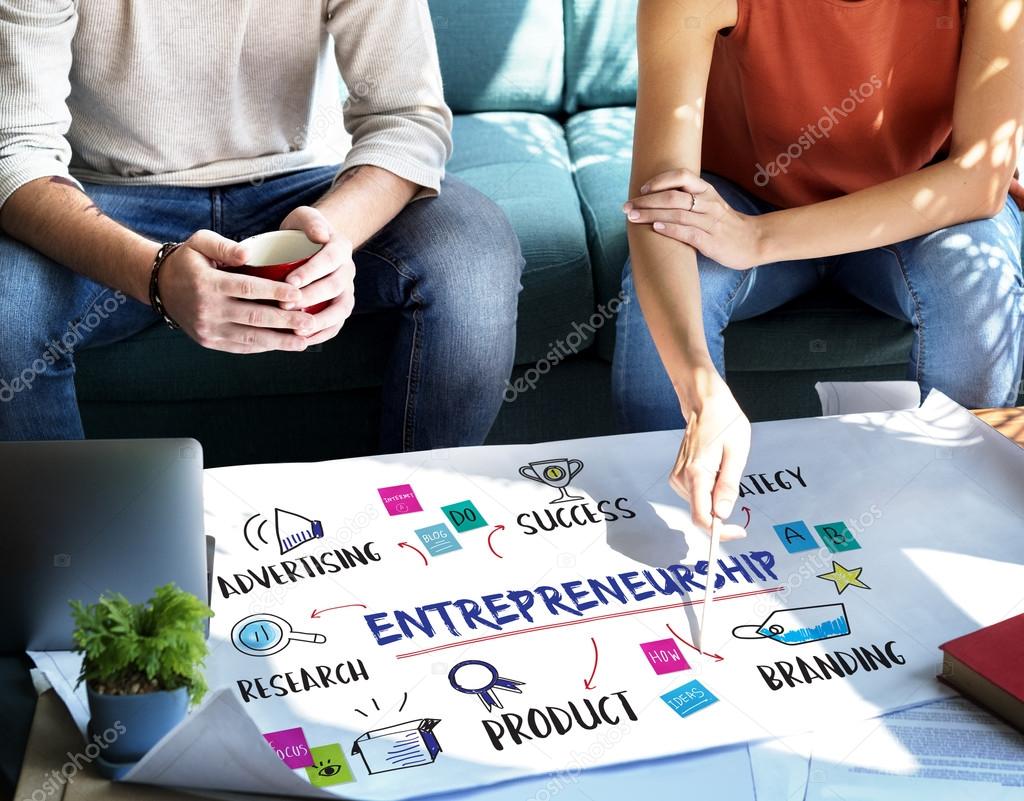 woman showing on poster with Entrepreneurship
