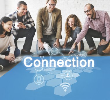 Poster ve bağlantı çalışma tasarımcılar