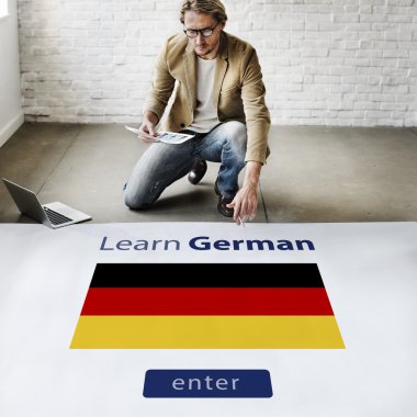 işadamı öğrenmek Almanca ile çalışma