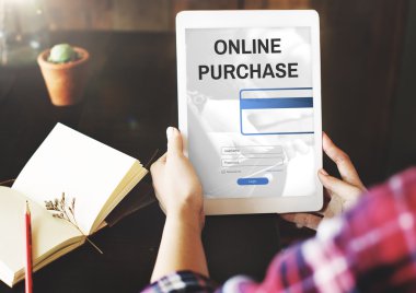 Dijital tablet kelime ile holding eller