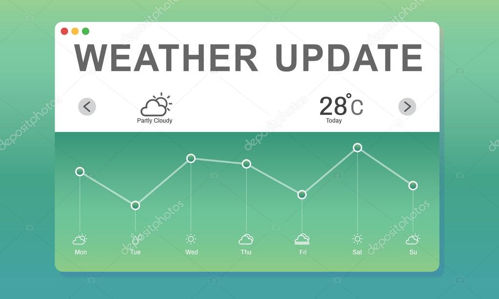creative banner with text Weather Update