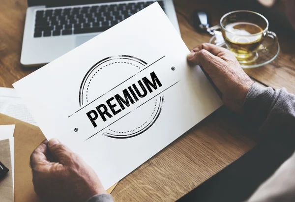 Pedazo de papel con Premium — Foto de Stock