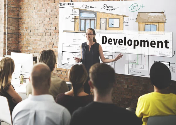 People at conference with Development — Stock Photo, Image