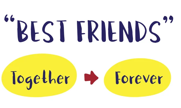 Banner creativo con texto Best Friends —  Fotos de Stock