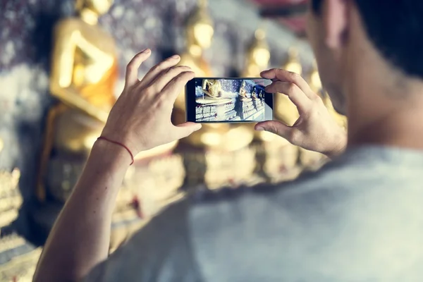 Man gör bilden på din smartphone — Stockfoto