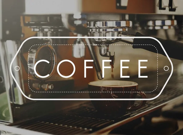 Ekspres do kawy w kawiarni — Zdjęcie stockowe