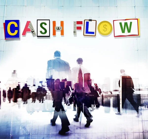 Üzletemberek és Cash Flow-koncepció — Stock Fotó
