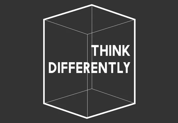 Creative banner with text Think Differently — Stock Photo, Image