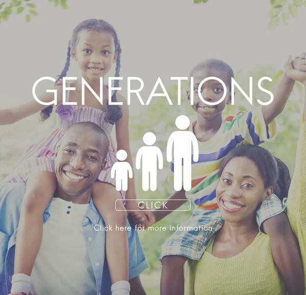 Happy african family in park — Stock Photo, Image