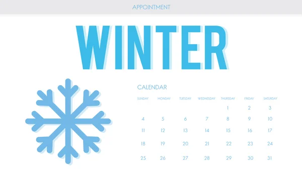 Kreatives Banner mit Text Winter — Stockfoto