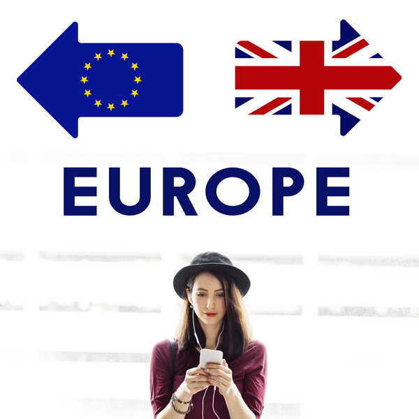 Woman in hat browsing Smart phone