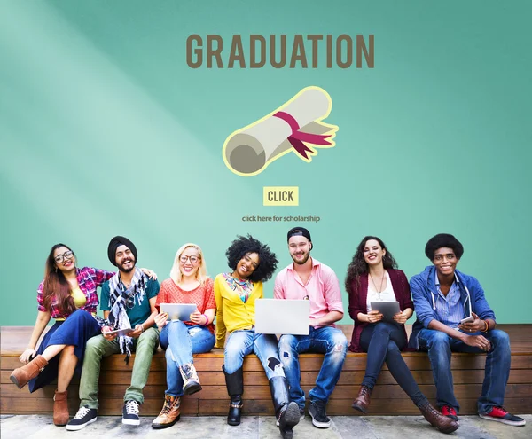 多様性人と卒業の概念 — ストック写真