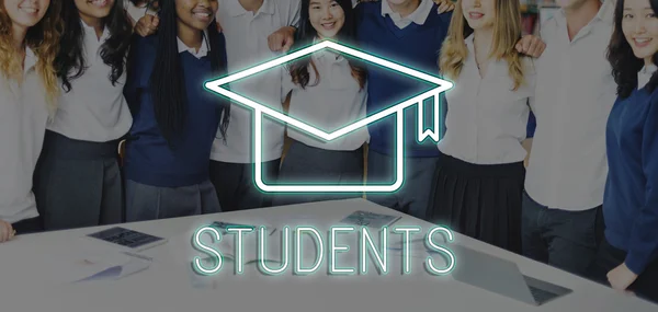 Diversiteit groep studenten — Stockfoto