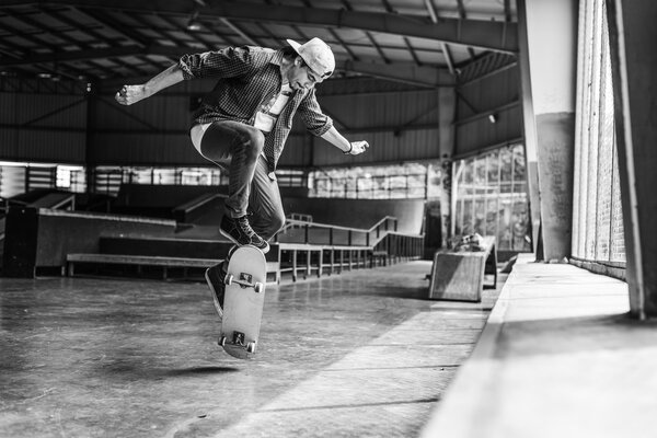 man riding on skateboard 