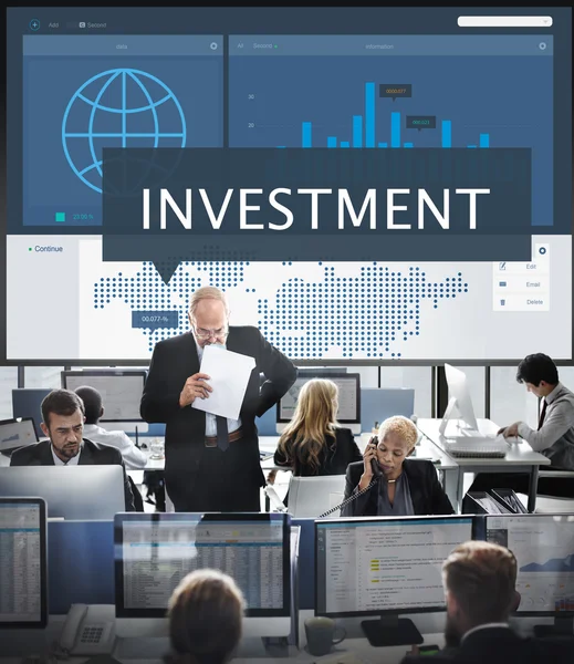 Business arbetstagare och investeringar — Stockfoto