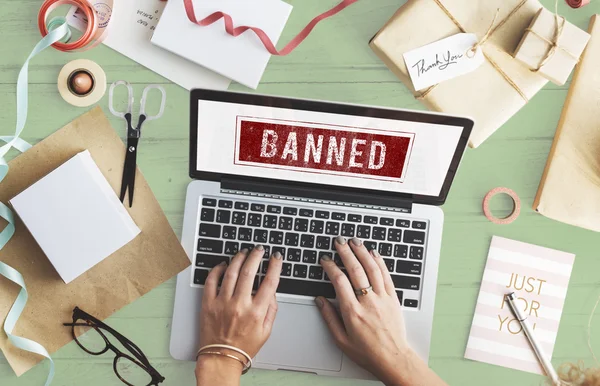 Person using laptop, typing on keyboard — Stock Photo, Image