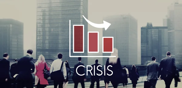 Pessoas de negócios e conceito de crise — Fotografia de Stock