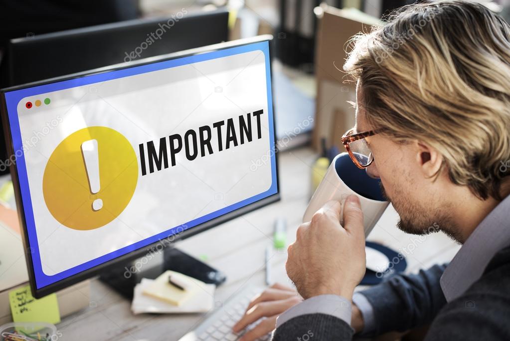 Business man working on computer