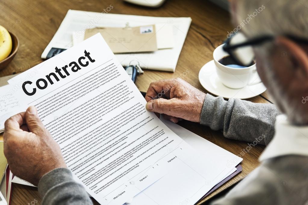 piece of paper with Contract