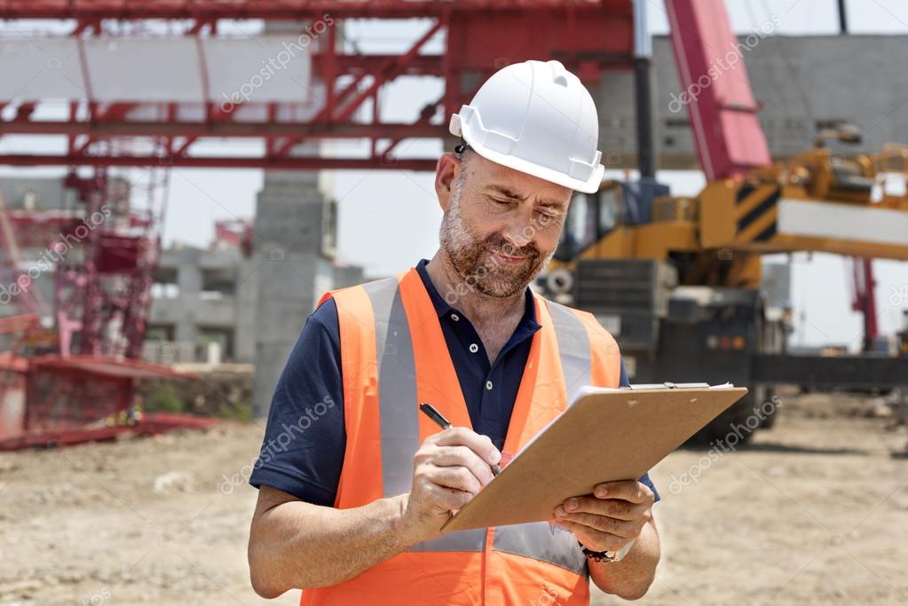 Engineer Worker writing building plan — Stock Photo © Rawpixel #125538918