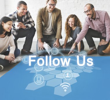 Poster ile çalışma tasarımcılar ve bizi takip et