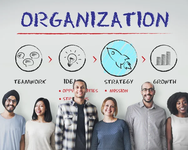 Vielfalt Menschen mit Organisation — Stockfoto