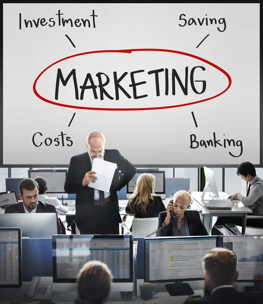 Werknemers van de Business en Marketing — Stockfoto