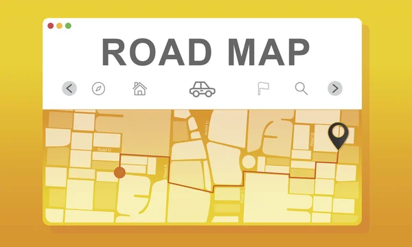 Creative banner with text Road Map — Stock Photo, Image