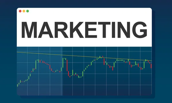 Banner creativo con testo Marketing — Foto Stock