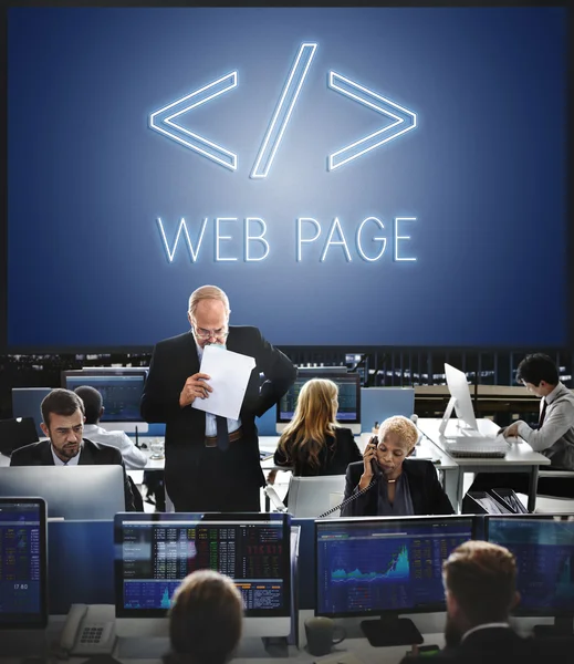 Business workers and Web Page — Stock Photo, Image