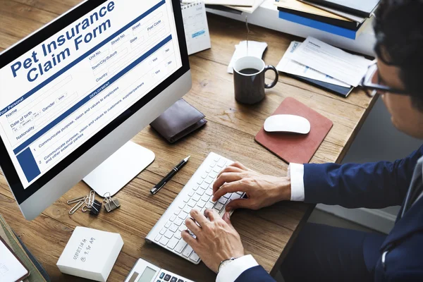 Businessman Using Computer — Stock Photo, Image