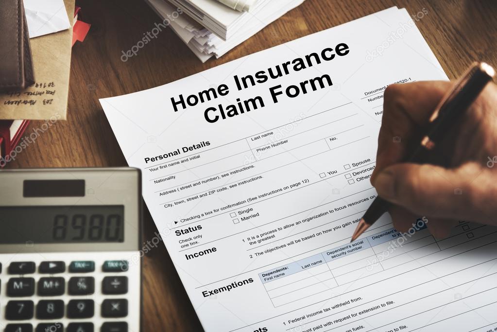 piece of paper with Home Insurance Claim Form